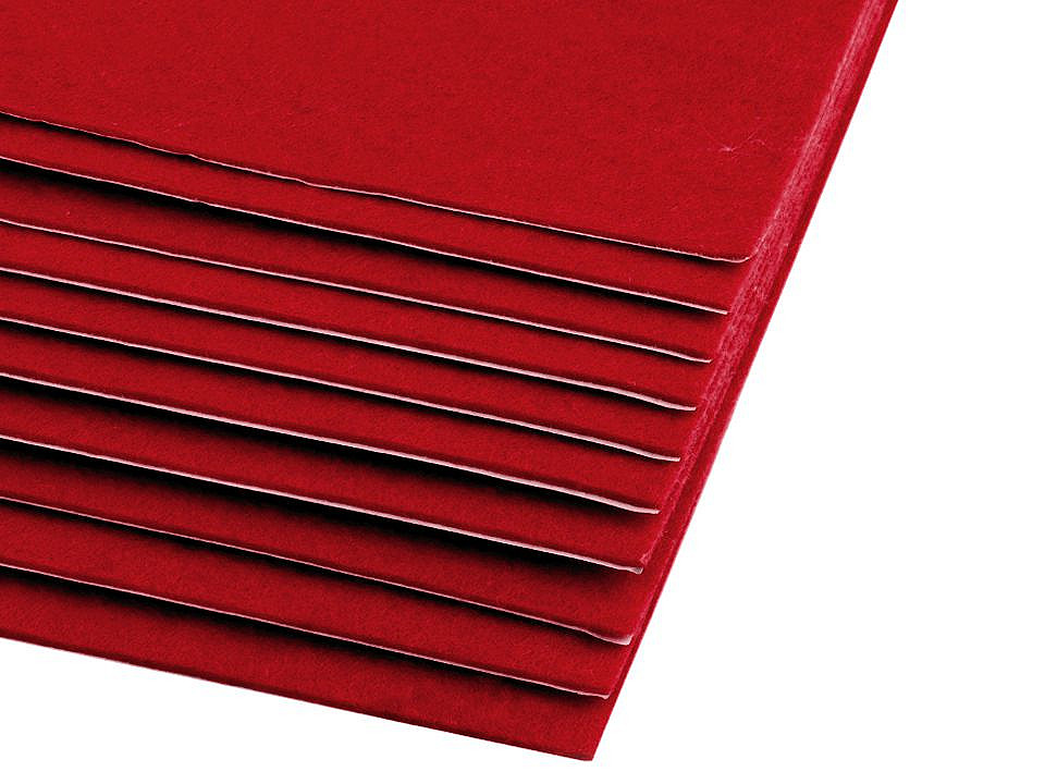 Bastelfilz dekorativ 20x30 cm selbstklebend - Mix (10 Stücke)