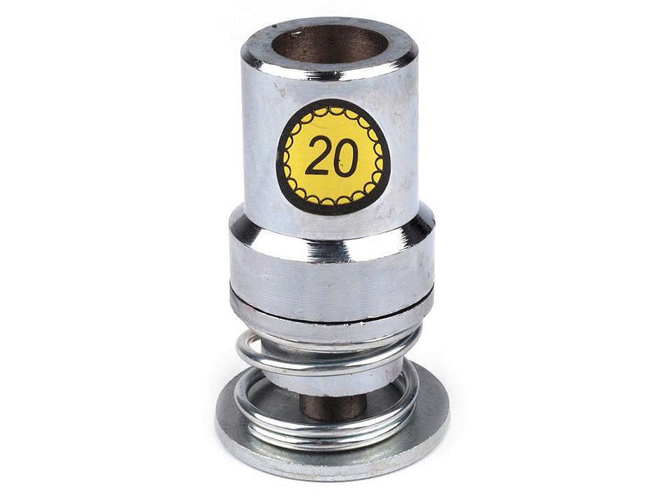 Aufsatz zum beziehen von knöpfen der größen 16", 18", 20", 24", 26", 28", 32", 36", 40", 44" - Nickel (1 Set)