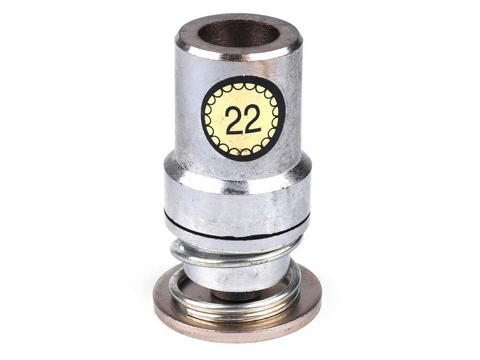 Aufsatz zum beziehen von knöpfen der größen 16", 18", 20", 24", 26", 28", 32", 36", 40", 44" - Nickel (1 Set)