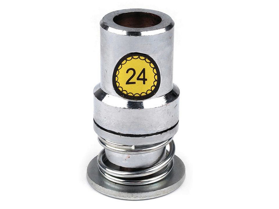 Aufsatz zum beziehen von knöpfen der größen 16", 18", 20", 24", 26", 28", 32", 36", 40", 44" - Nickel (1 Set)