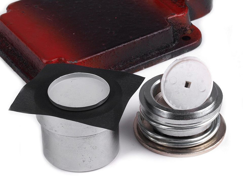 Aufsatz zum beziehen von knöpfen der größen 16", 18", 20", 24", 26", 28", 32", 36", 40", 44" - Nickel (1 Set)