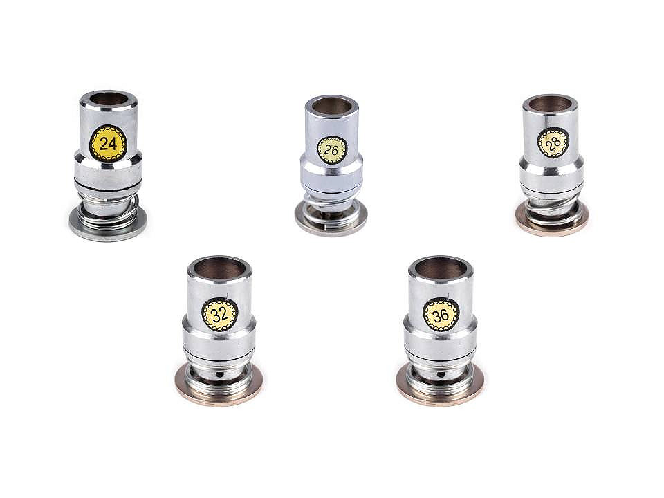 Aufsatz zum beziehen von knöpfen der größen 16", 18", 20", 24", 26", 28", 32", 36", 40", 44" - Nickel (1 Set)