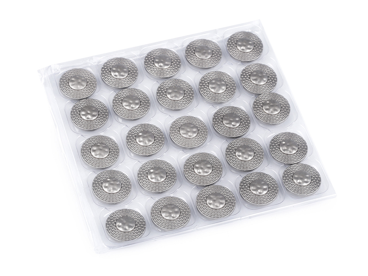 Designknopf aus metall größe 38" - Nickel dunkel (25 Stücke)