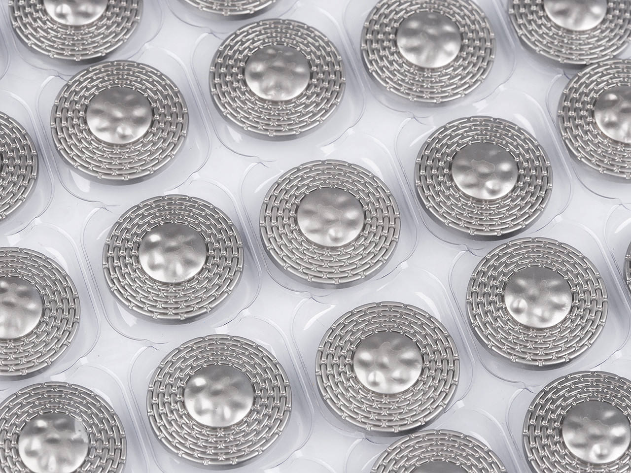 Designknopf aus metall größe 38" - Nickel dunkel (25 Stücke)