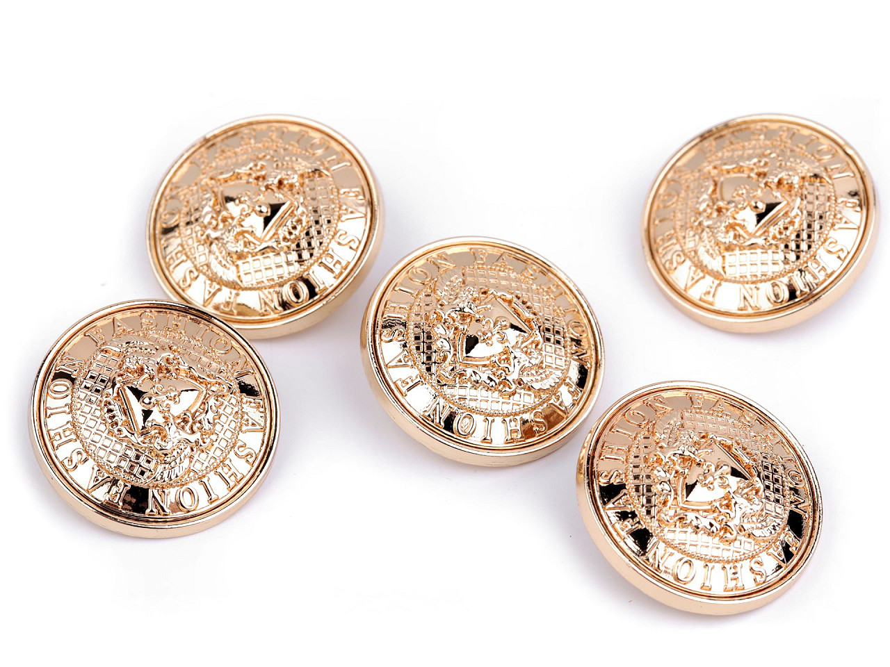 Metallknopf, größe 32"; 40" - Nickel (5 Stücke)