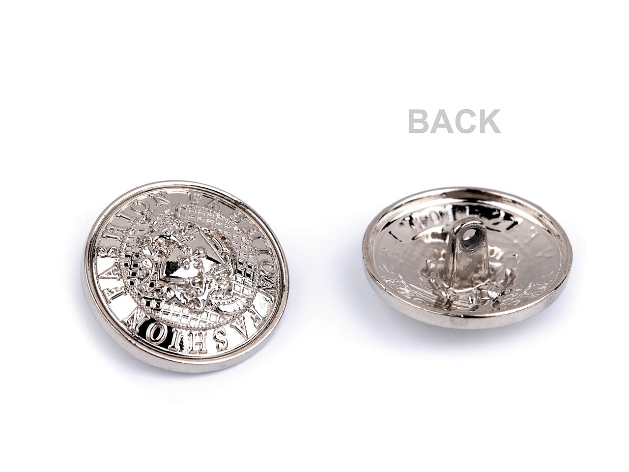 Metallknopf, größe 32"; 40" - Nickel (5 Stücke)