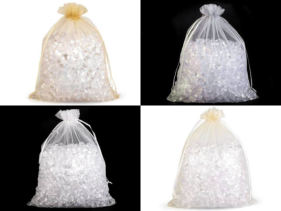 Organzasäckchen  22x29 cm - Silber (50 Stücke)