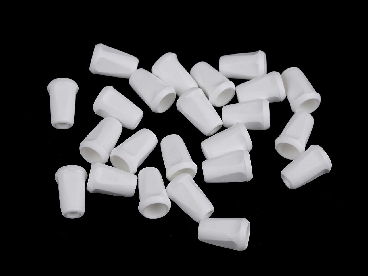 Endstücke 12x17mm kantig - Schwarz (50 Stücke)