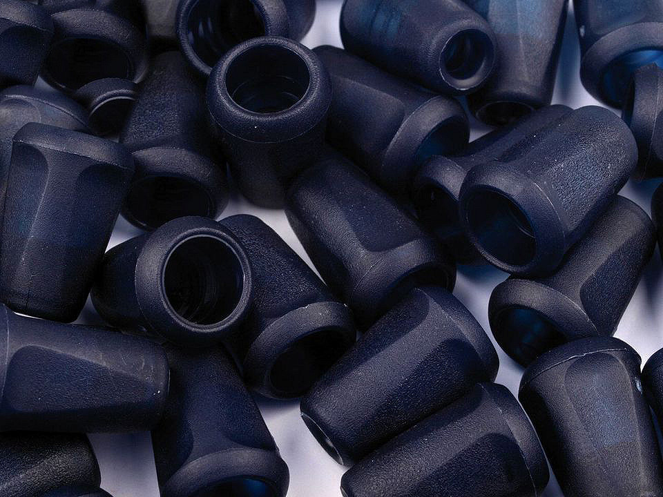 Endstücke 12x17mm kantig - Schwarz (50 Stücke)