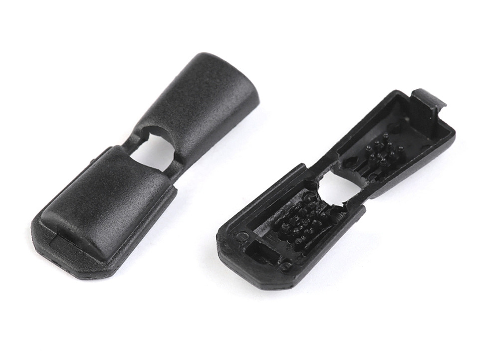 Endkappe kunststoff 11x16 mm zum eindrücken - Schwarz (500 Stücke)