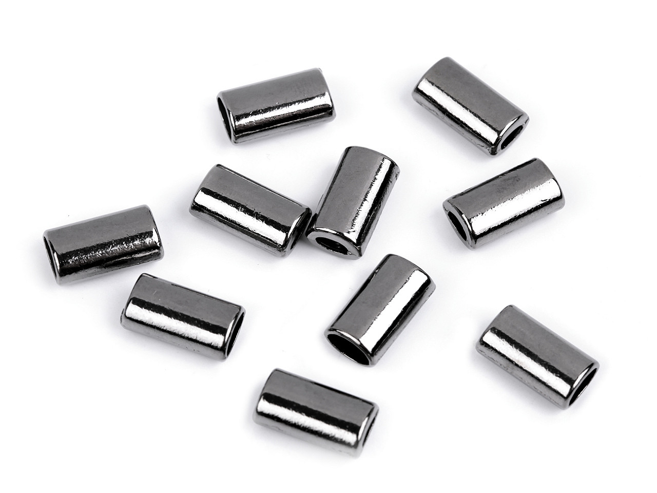 Endstück aus metall für kordel 8 x 14 mm oval - Nickel (100 Stücke)