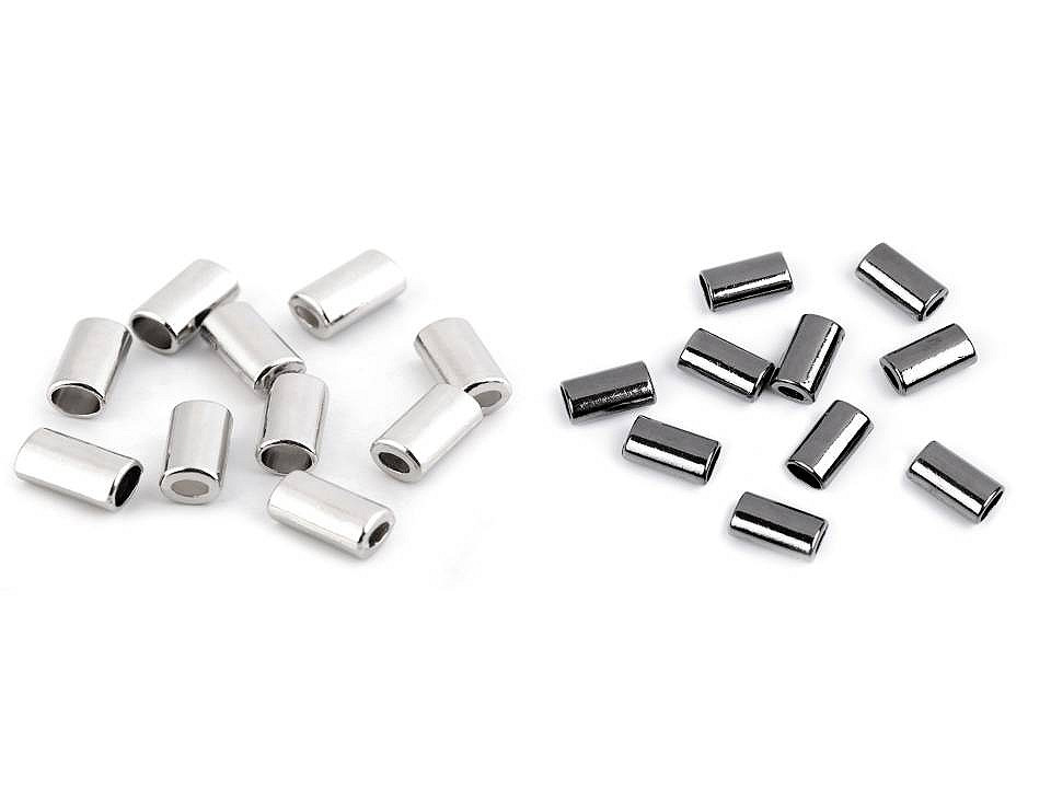 Endstück aus metall für kordel 8 x 14 mm oval - Nickel (100 Stücke)