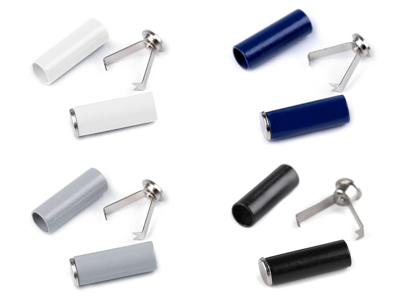 Kordel endstück zweiteilig ø5 mm - Dunkelblau (200 Stücke)