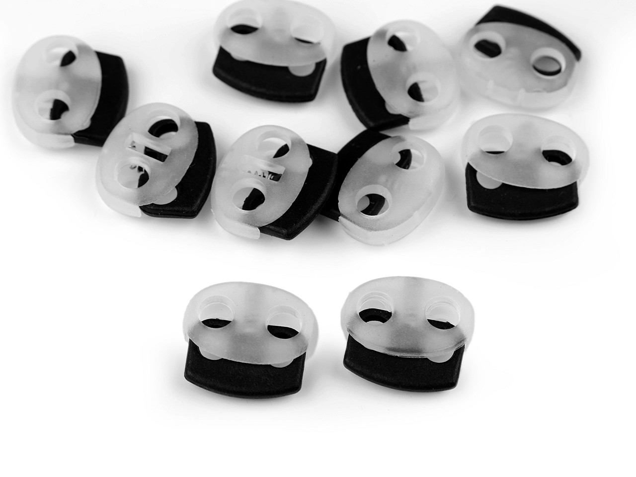 Kordelstopper mit zwei löchern 17 x 19 mm - Pink (500 Stücke)