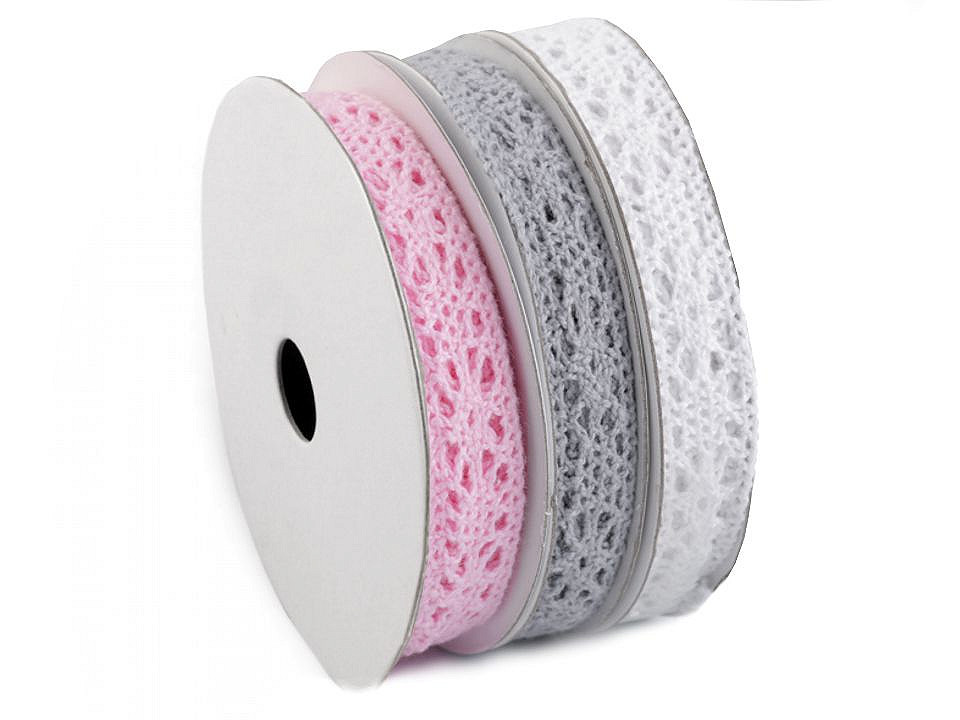 Baumwollspitze mix breite 13 mm - Mix nr. 4 (3 Stücke)