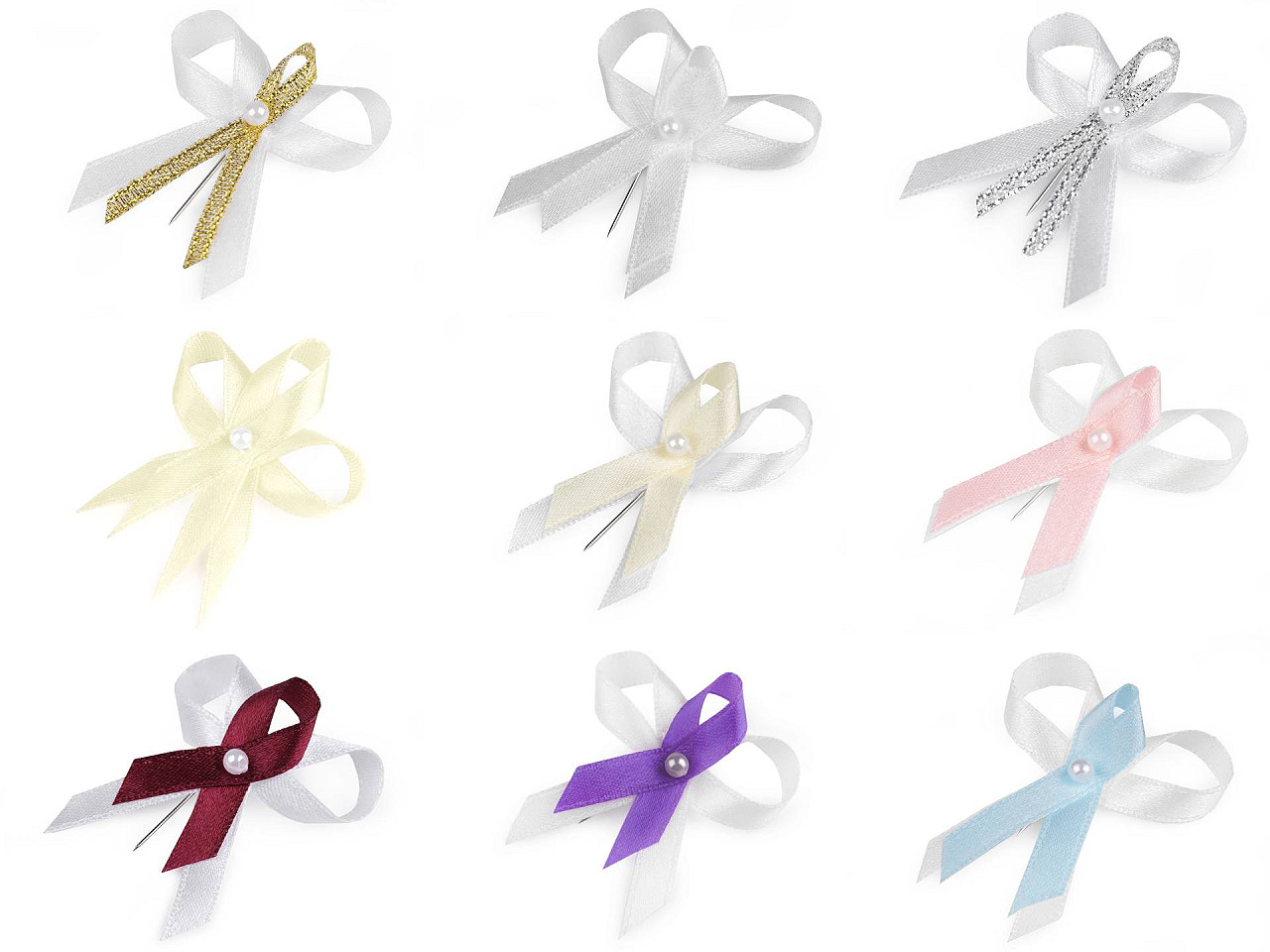 Hochzeitsschleifen/gebinde aus satin, breite 35 mm - Beige aloe (100 Stücke)