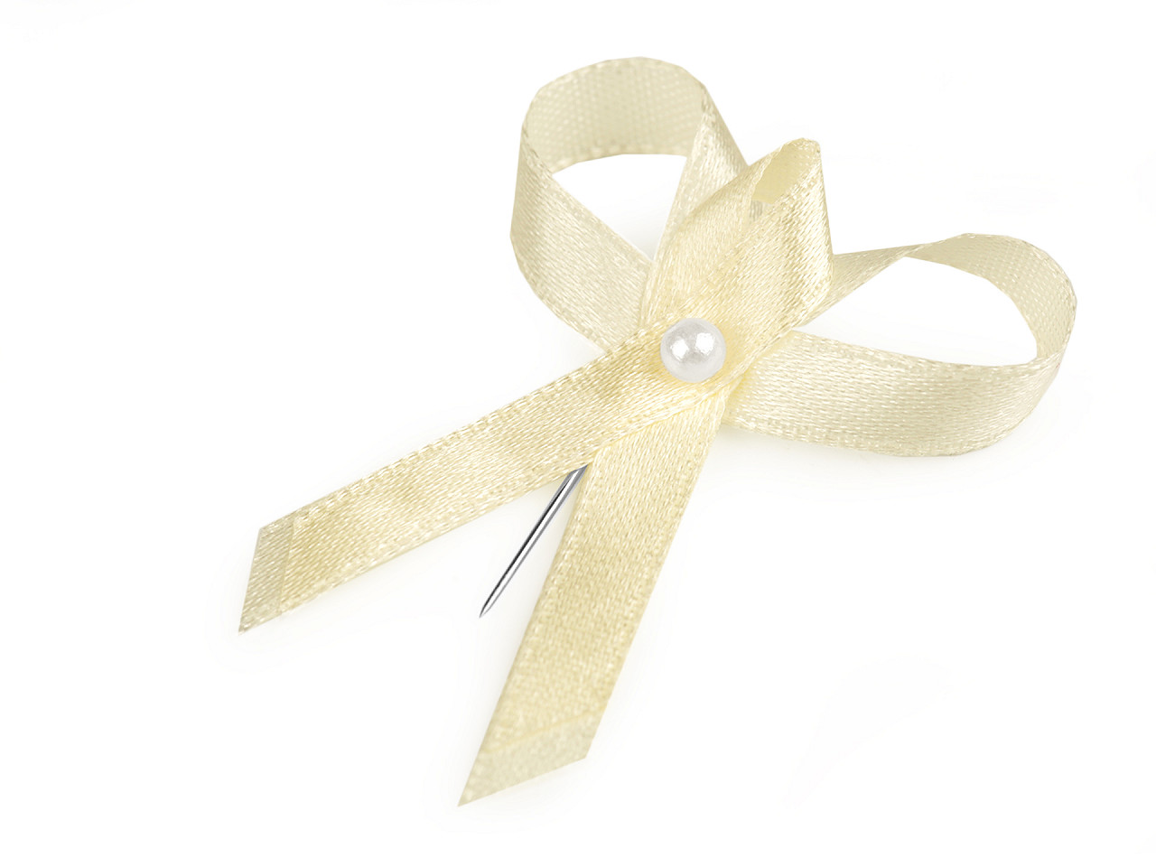 Hochzeitsschleifen/gebinde aus satin, breite 35 mm - Beige aloe (100 Stücke)
