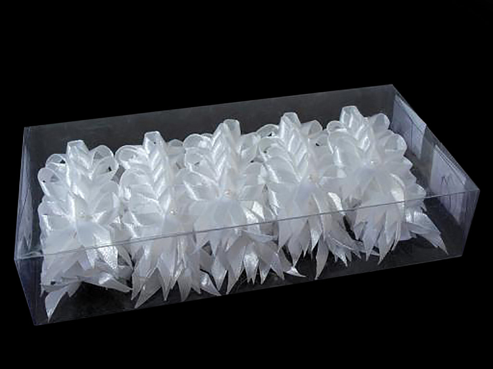 Hochzeitsschleifen/gebinde aus satin, breite 35 mm - Beige aloe (100 Stücke)