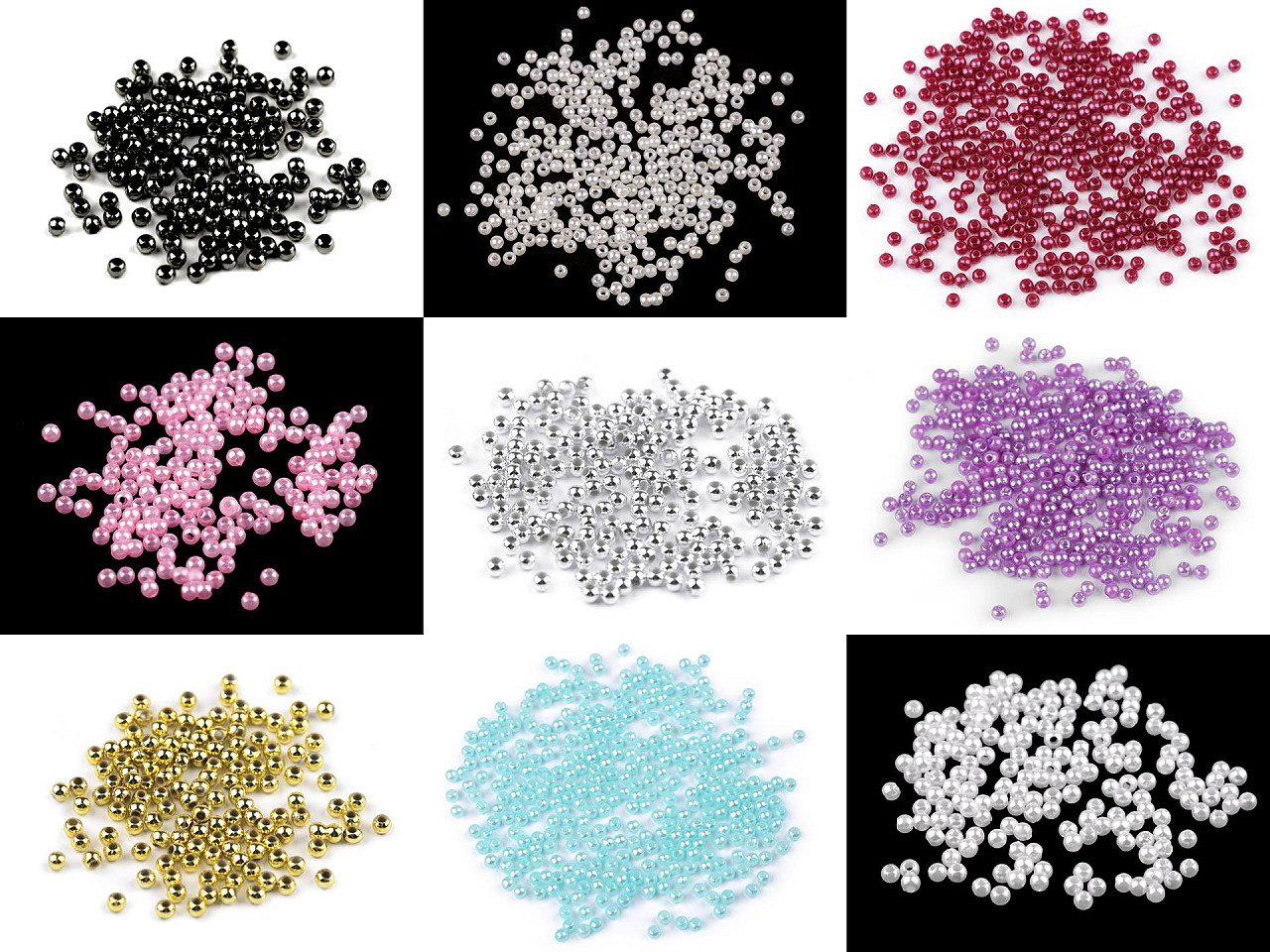 Wachsperlen aus konststoff glance / perlen ø3 mm - Mint (500 Gramm)