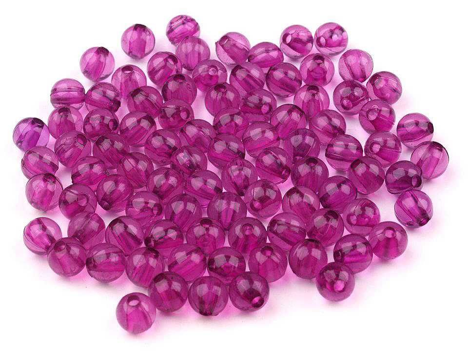 Acrylperlen transparent ø6 mm - Kobaltblau (20 Gramm)