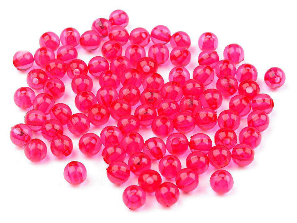 Acrylperlen transparent ø6 mm - Kobaltblau (20 Gramm)