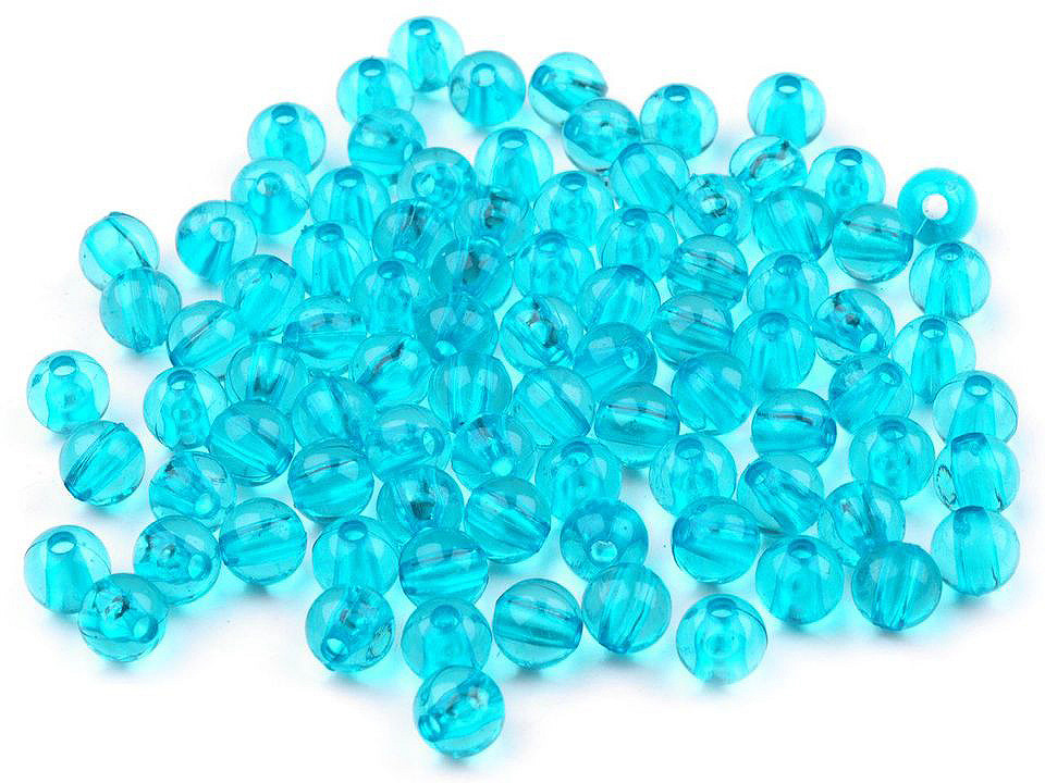 Acrylperlen transparent ø6 mm - Kobaltblau (20 Gramm)