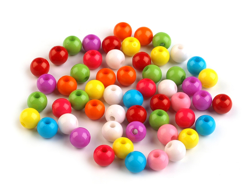 Acrylperlen color mix ø7 mm - Mix (500 Gramm)
