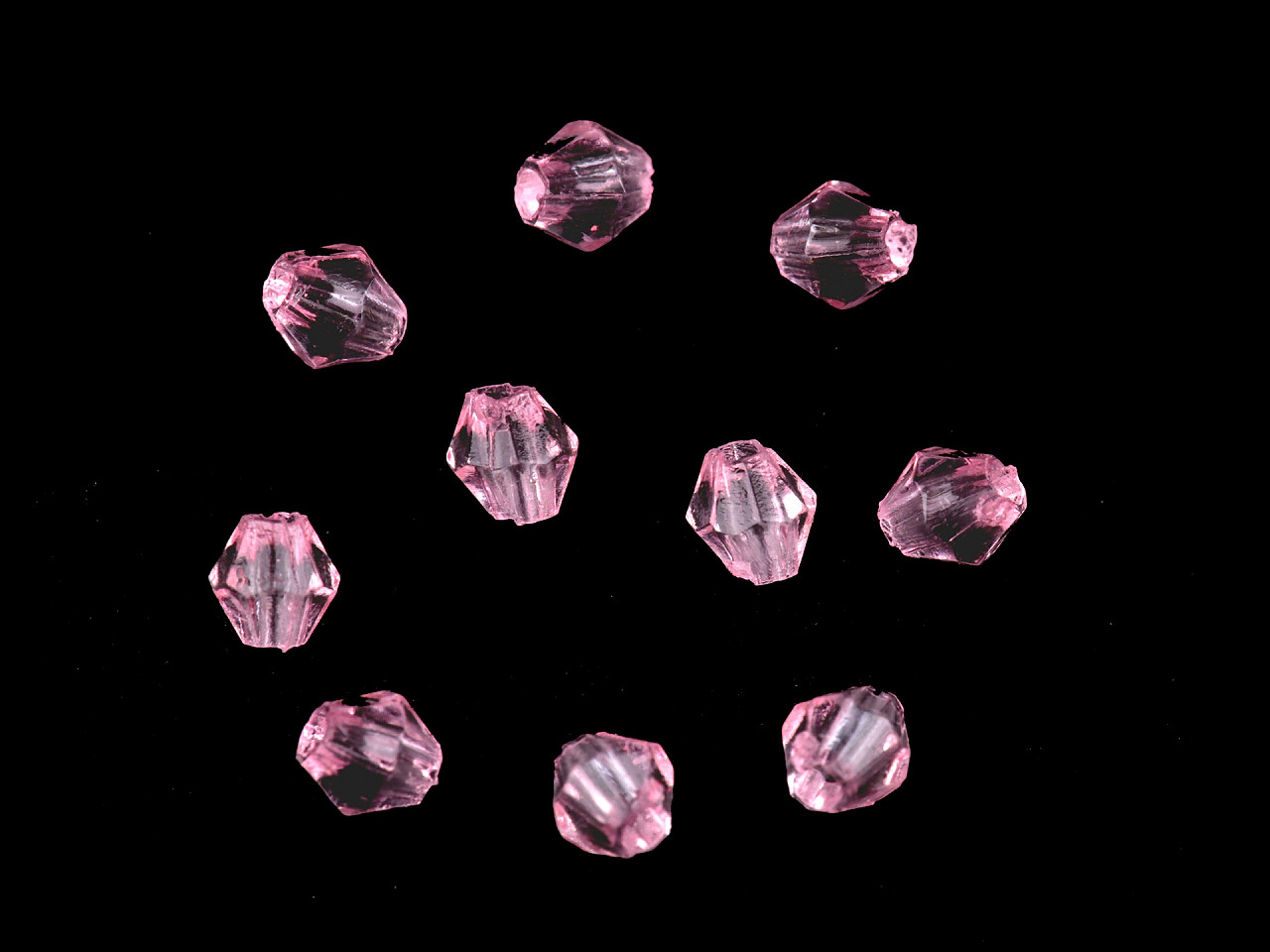 Acrylperlen dopppelkegel / bicone  4x4 mm - Pink (20 Gramm)