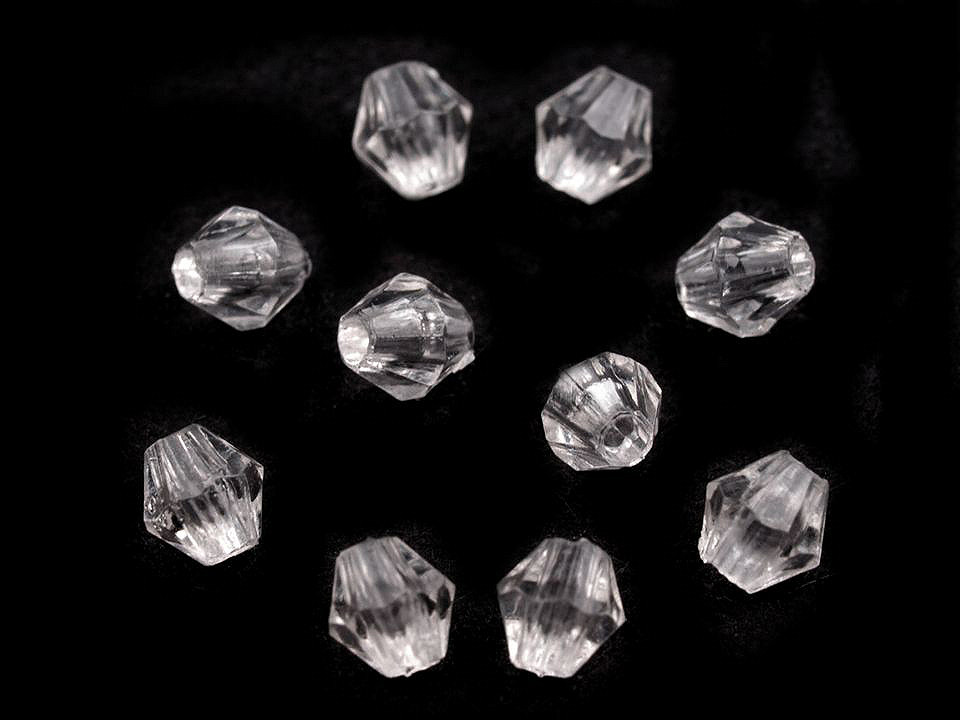 Acrylperlen dopppelkegel / bicone  4x4 mm - Pink (20 Gramm)