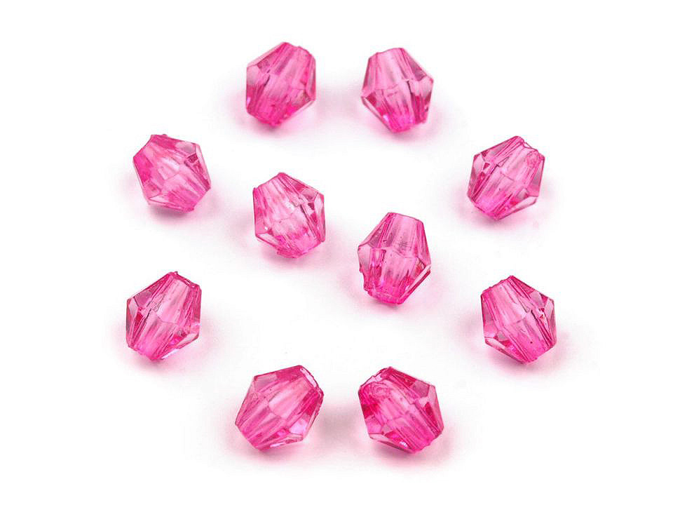 Acrylperlen dopppelkegel / bicone  4x4 mm - Pink (20 Gramm)