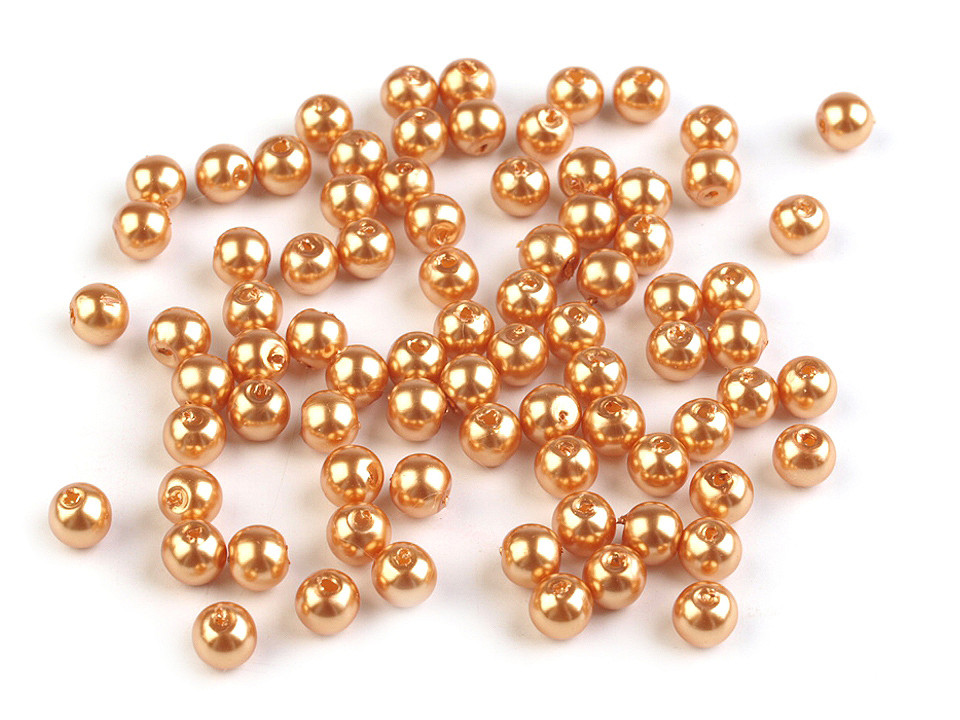 Wachsperlen aus kunststoff glance  ø5 mm - Orange (500 Gramm)