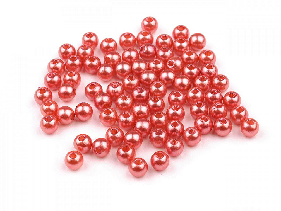 Wachsperlen aus kunststoff glance  ø5 mm - Orange (500 Gramm)