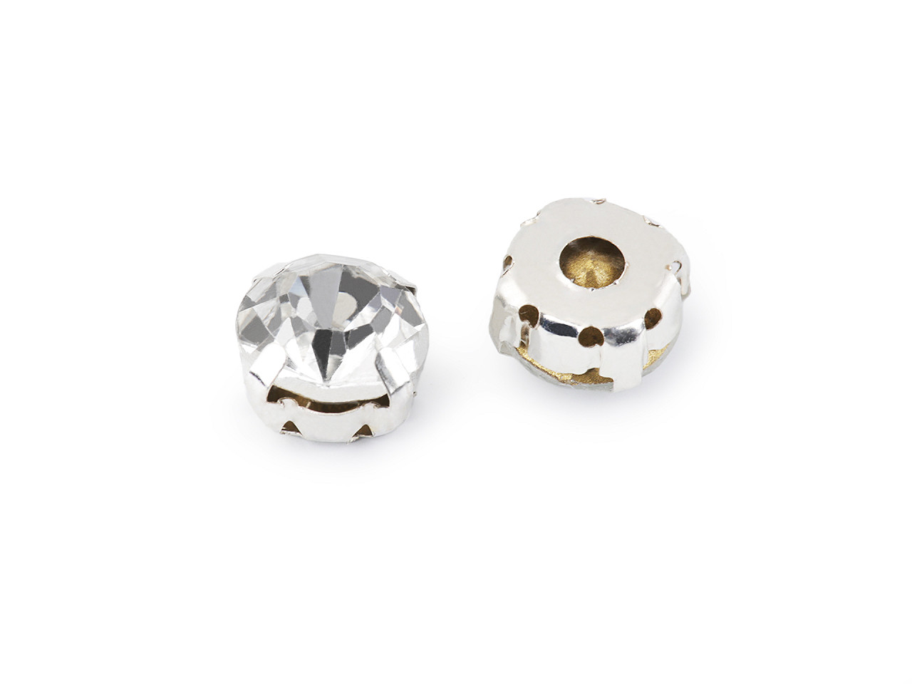 Chaton im metallbett zum aufnähen, ø 10 mm - Crystal (720 Stücke)