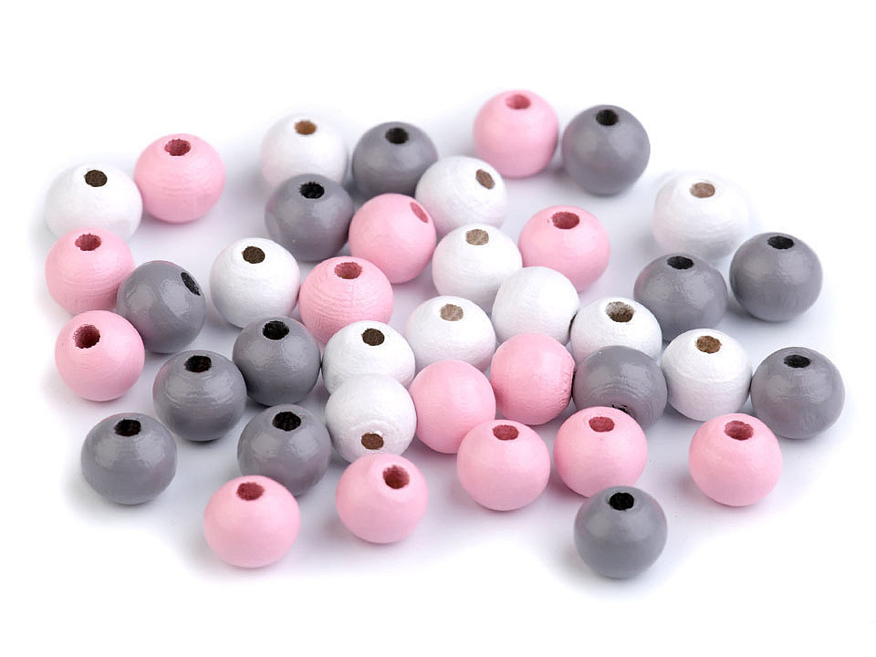 Holzperlen ø8 mm - Lila violett (500 Gramm)