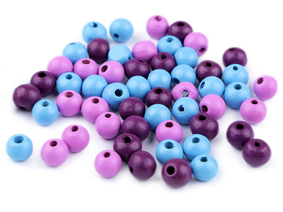 Holzperlen ø8 mm - Lila violett (500 Gramm)