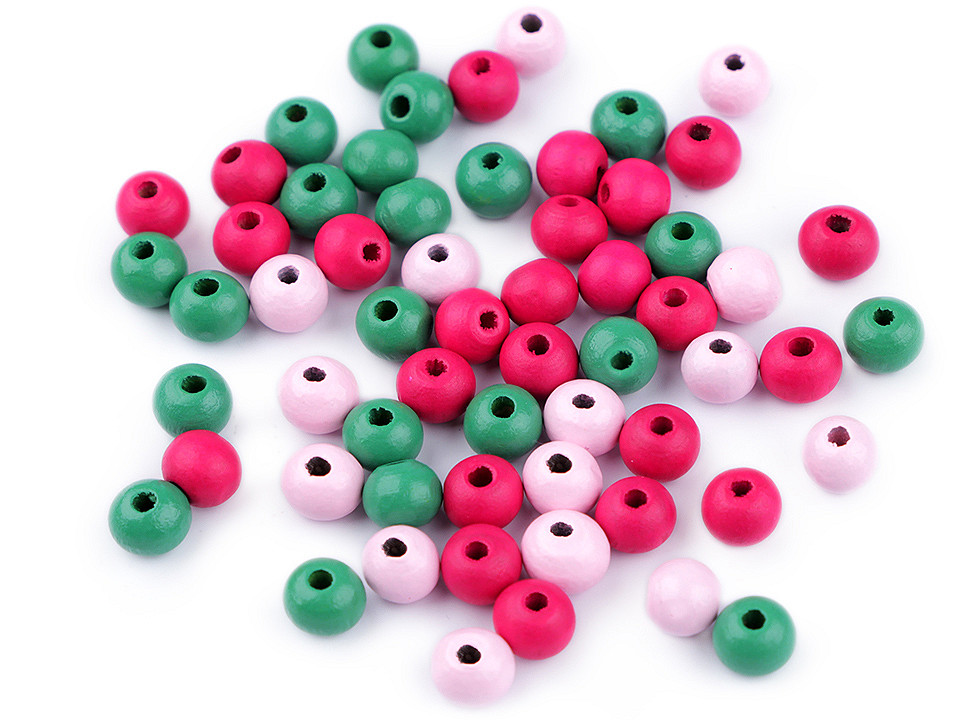 Holzperlen ø8 mm - Lila violett (500 Gramm)