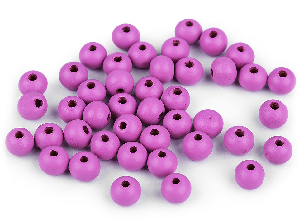 Holzperlen ø8 mm - Lila violett (500 Gramm)