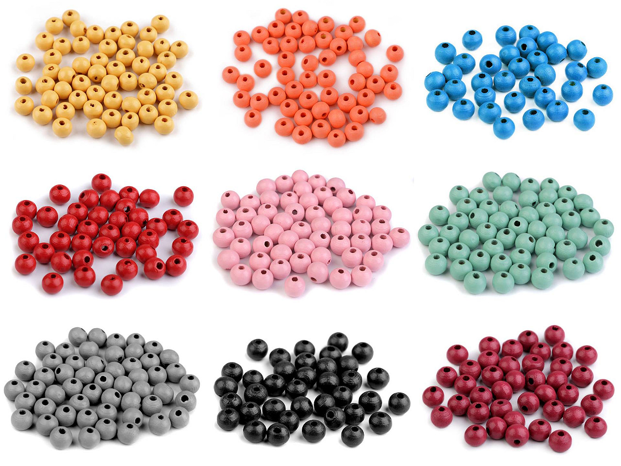 Holzperlen ø8 mm - Lila violett (500 Gramm)