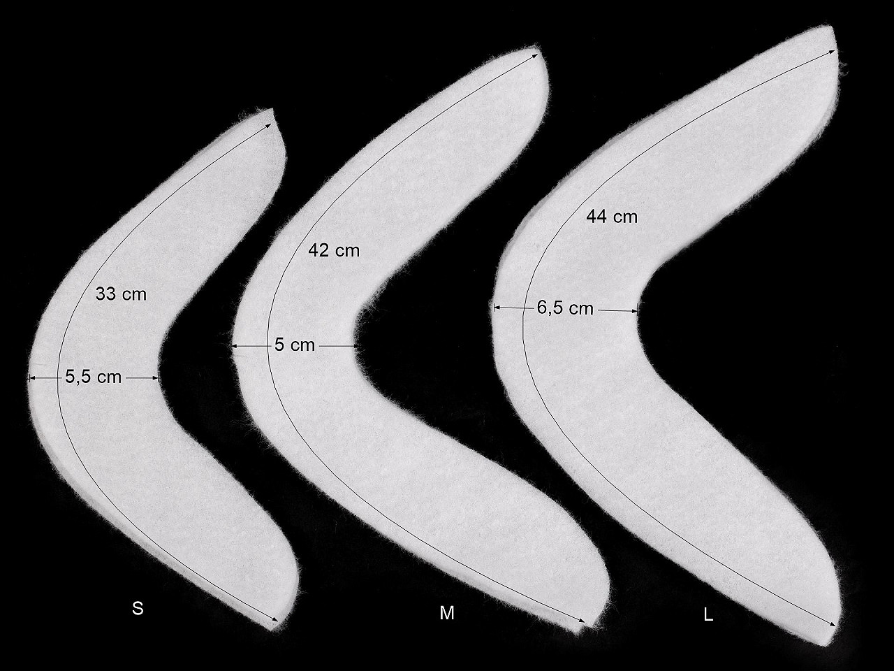 Ärmelkopf s, m, l - Weiß (5 Paare)