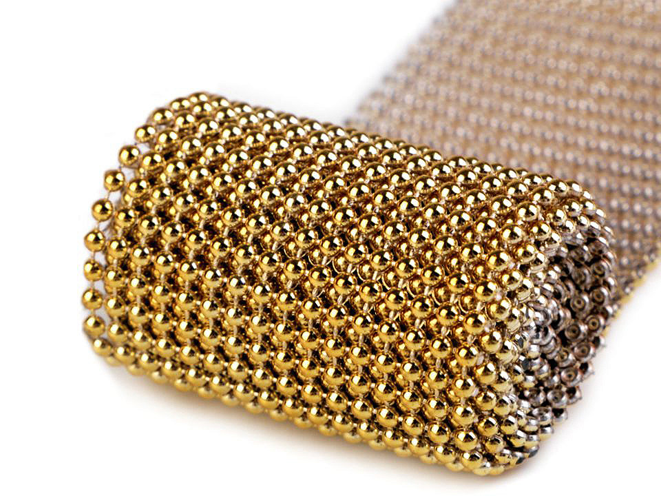 Perlenborte breite 50 mm - Perlmutt-weiß (9 Meter)