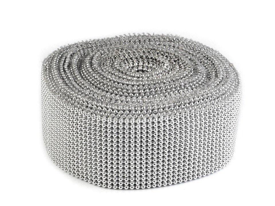 Perlenborte breite 50 mm - Perlmutt-weiß (9 Meter)