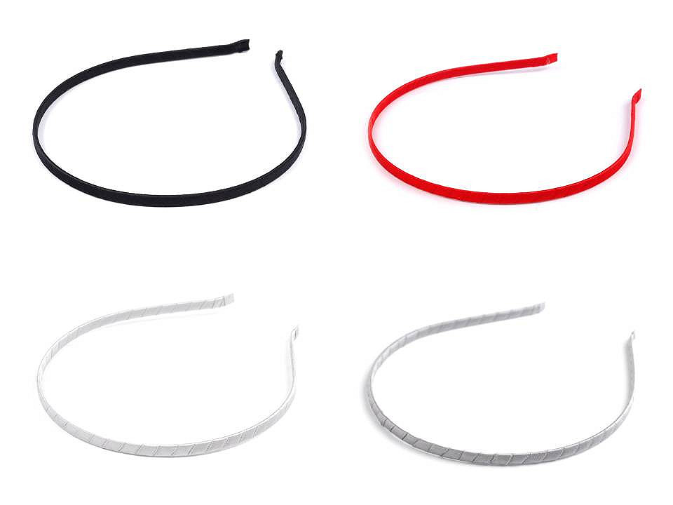 Satin haarreif - Silber (50 Stücke)