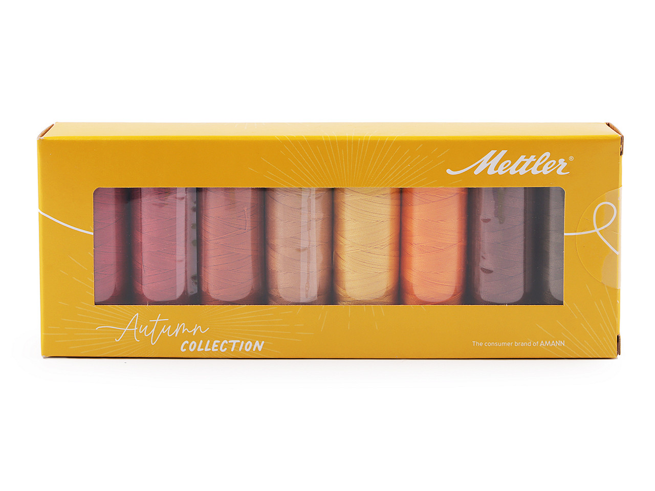 Silk-finish mettler set baumwollgarn 8x150 m - Mix (1 Set)