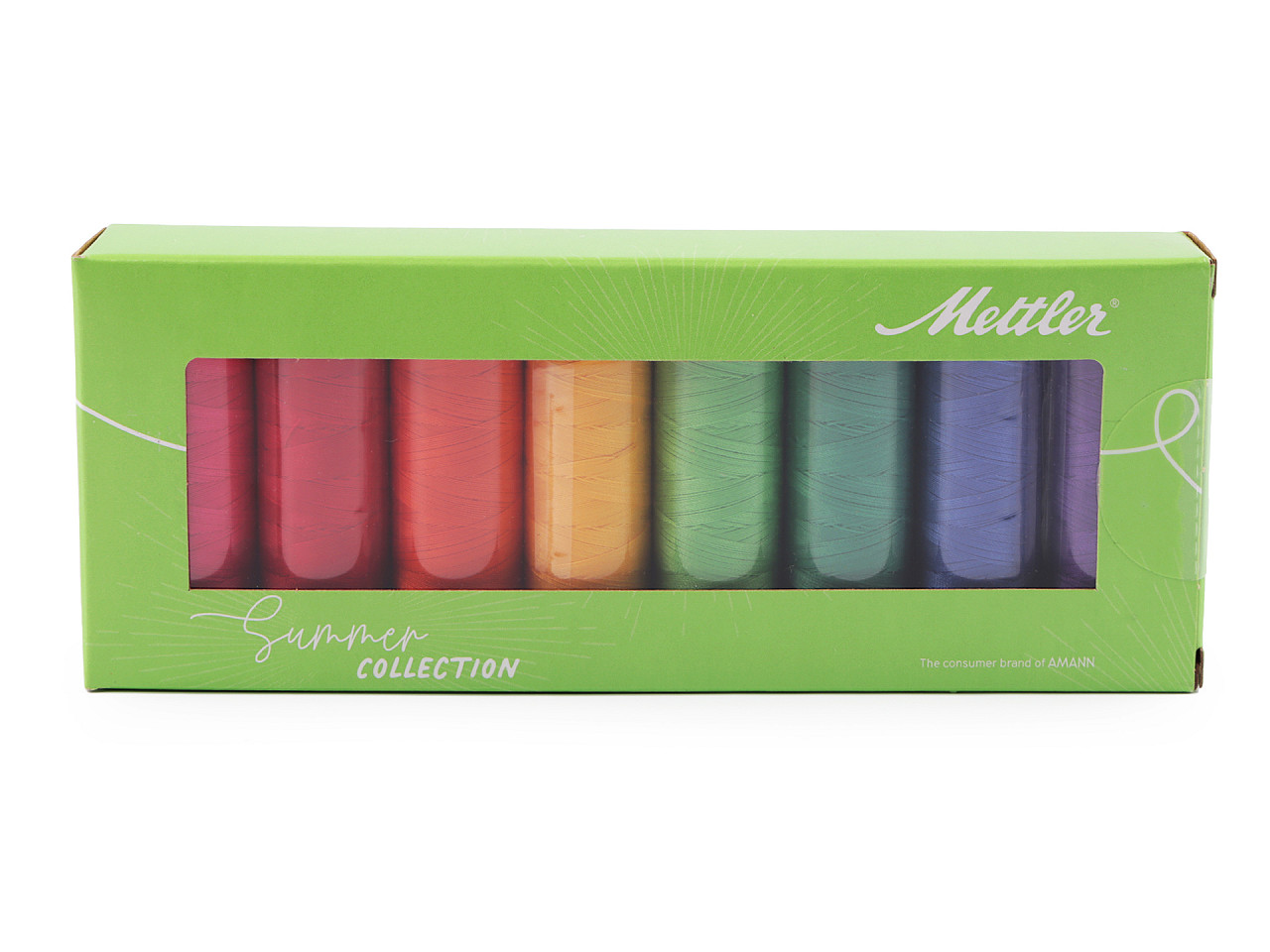Silk-finish mettler set baumwollgarn 8x150 m - Mix (1 Set)