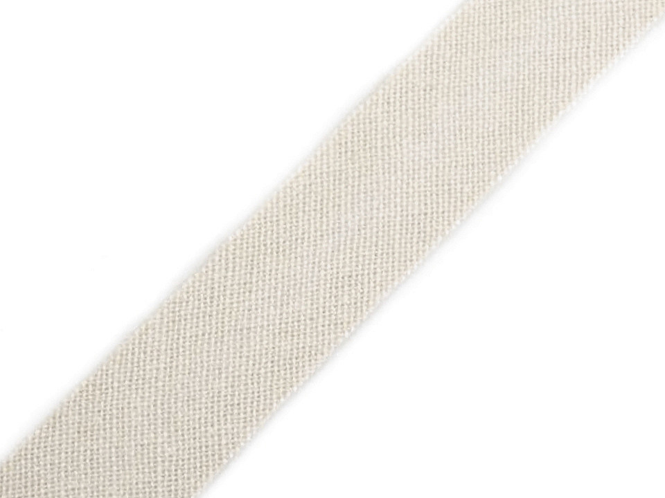 Schrägband baumwolle breite 14 mm gefalzt - Grau (25 Meter)