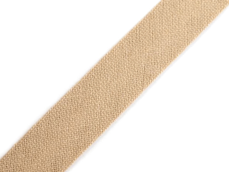 Schrägband baumwolle breite 14 mm gefalzt - Grau (25 Meter)