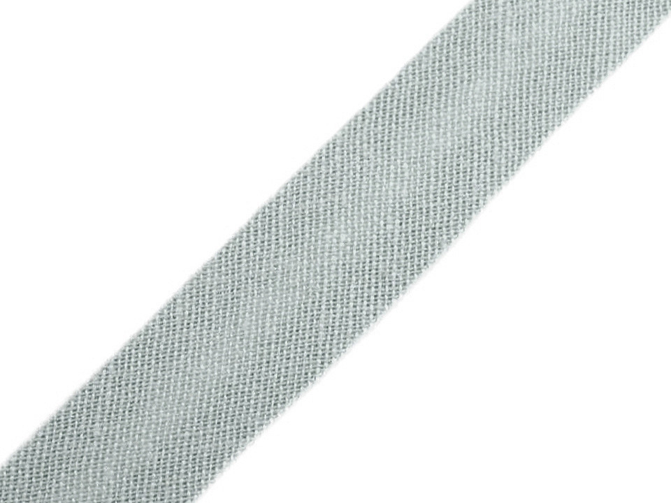 Schrägband baumwolle breite 14 mm gefalzt - Grau (25 Meter)