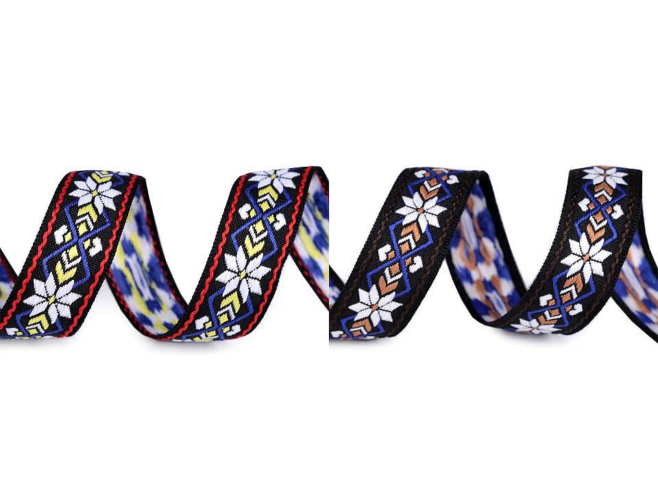 Borte / webband mit indianer motiv breite 24 mm - Rot (10 Meter)