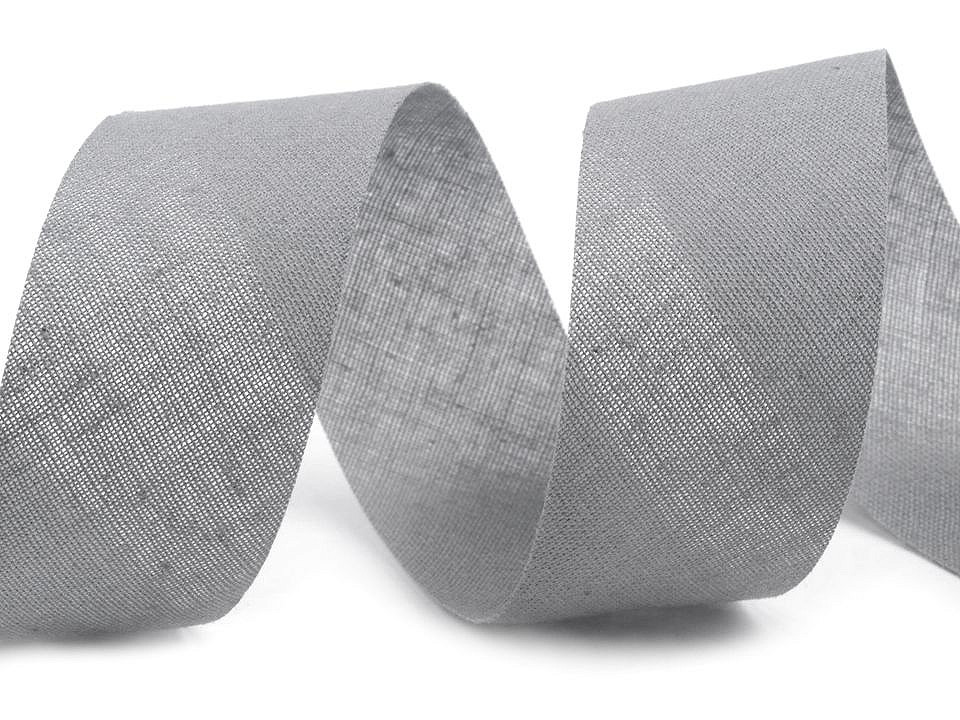 Schrägband aus baumwolle breite 30 mm nicht verbügelt - Schwarz (100 Meter)