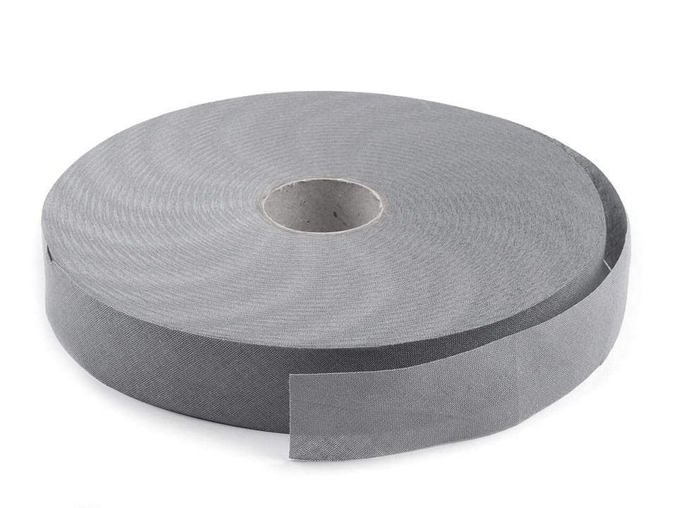 Schrägband aus baumwolle breite 30 mm nicht verbügelt - Schwarz (100 Meter)